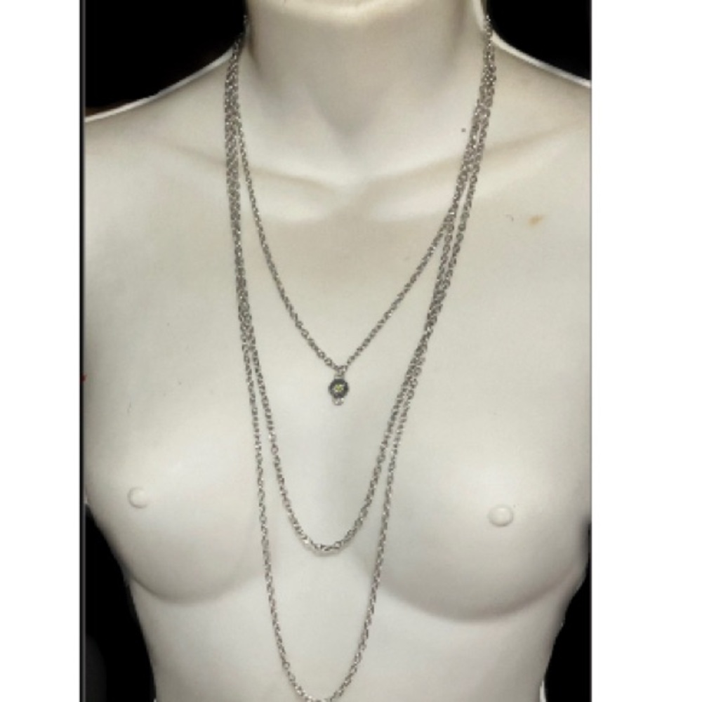 Cascading Silver Chain Necklace